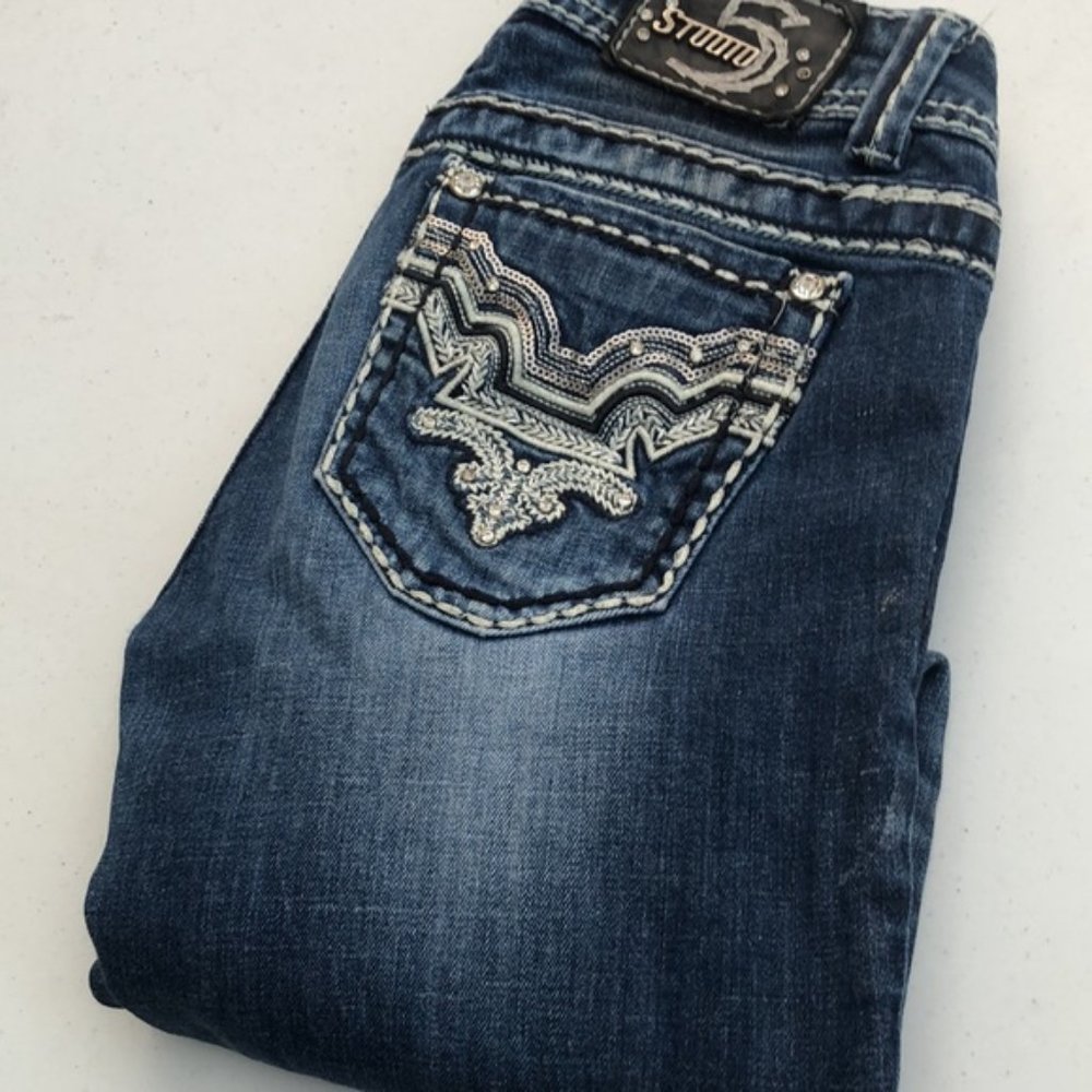 PREMIUM STUDIO 5 SKINNY JEANS 27x31 WHITE JAPANESE STITCHING 😎